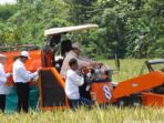 Foto: Panen Raya Padi Serentak di 14 Provinsi bersama Presiden Prabowo, Majalengka, 7 April 2025. (Tangkapan Layar Youtube)