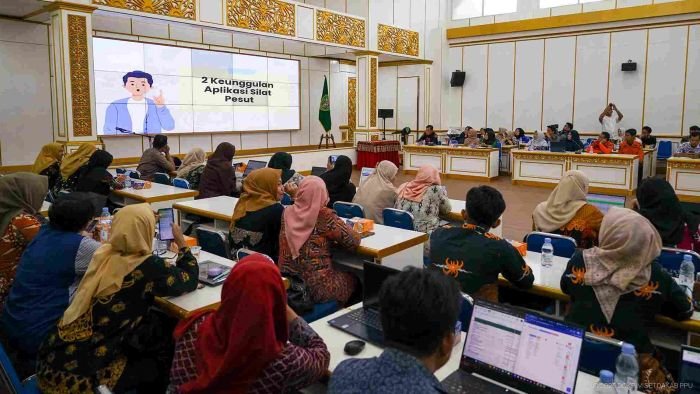 Peluncuran Aplikasi Sistem Informasi Laporan Terintegrasi atau Silat Pesut “E-Controlling”, pada Kamis (10/4/2025). Foto: HO/Setdakab PPU