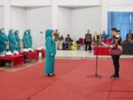 Pengukuhan Ibu Bupati PPU, Hj. Dewi Yuliana, sebagai nahkoda utama dari TP-PKK Kabupaten PPU di Gedung Graha Pemuda, Kelurahan Nipah-nipah, Penajam, pada Sabtu (26/4/2025). Foto: HO/DiskominfoPPU