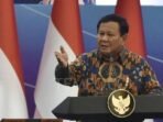 Presiden Prabowo Subianto, menyampaikan pengarahan dalam Sarasehan Ekonomi Bersama Presiden RI di Menara Mandiri, Senayan, Jakarta, 8 April 2025. Sarasehan ini mengangkat tema Memperkuat Daya Tahan Ekonomi Indonesia di Tengah Gelombang Perang Tarif Perdagangan, dihadiri jajaran menteri, Dewan Ekonomi Nasional, BI, OJK LPS dan pelaku ekonomi nasional. Foto : Imam Sukamto