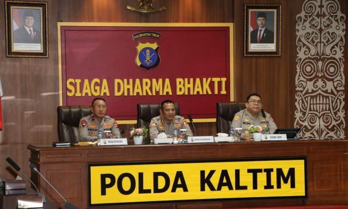 Tim Pusat Puslitbang Polri melaksanakan kegiatan penelitian bertema “Profesionalitas Polri dan Mitigasi Etik” Bertempat di Ruang Rapat Utama (Rupatama) Polda Kaltim, pada Senin (28/4/2025). Foto: HO/Humas Polda Kaltim