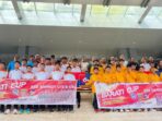 Wakil Wali Kota Samarinda, Saefuddin Zuhri melepas keberangkatan SSB Samkot U-13 dan U-14 mengikuti Barkati Cup International di Surabaya. Foto: BorneoFlash.com/ Nur Ainunnisa