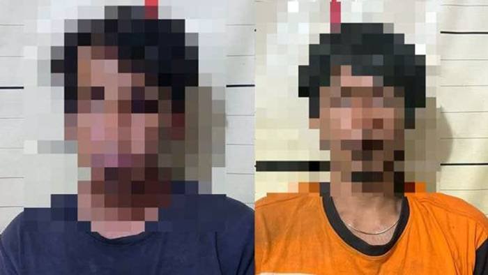 Dua pria berinisial S (34) dan MT ditangkap atas aksi pencurian perangkat elektronik di sebuah tempat rental PlayStation di kawasan Lok Tuan, Bontang Utara pada Kamis malam, 10 April 2025. Foto: HO
