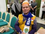 Anggota Dewan Perwakilan Rakyat Daerah (DPRD) Kota Balikpapan, Yusri bersama 359 calon jemaah haji Balikpapan dan para petugas dilepas secara langsung oleh Wakil Gubernur Kaltim Seno Aji di Embarkasi Haji Balikpapan, pada Senin Malam (5/5/2025). Foto: BorneoFlash/Ardian