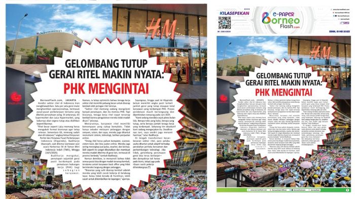 Headline E-Paper BorneoFlash Edisi Senin 19 Mei 2025.
