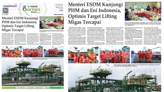 Headline E-Paper BorneoFlash Edisi Senin 5 Mei 2025