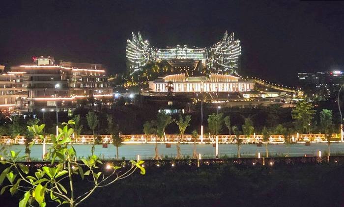 Istana Kepresidenan di Kawasan Inti Pusat Pemerintahan (KIPP) Ibu kota Nusantara (IKN)(FOTO : HILDA B ALEXANDER)