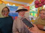 Ketua Tim Penggerak PKK Kota Balikpapan, Hj. Nurlena Mas'ud saat peluncuran program Gempur Stunting di Taman Bekapai Balikpapan, pada hari Minggu (25/5/2025). Foto: BorneoFlash/Niken Sulastri
