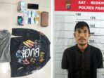 MTR (41), warga asal Serang, Banten, diamankan Tim Jatanras Satreskrim Polres Paser pada Sabtu (25/5/2025) usai membobol sebuah warung milik warga. Foto: BorneoFlash/IST