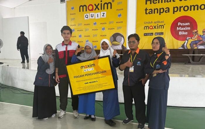 Maxim menyelenggarakan acara  Kuis Edukasi Baru Untuk Lebih dari 200 Siswa di Samarinda Bersama Kementerian Pendidikan dan Kepolisian, pada tanggal 2 Mei 2025. Foto: HO/Maxim Indonesia