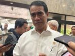 Menteri Pertanian (Mentan) Andi Amran Sulaiman usai pertemuan dengan Ketua Umum Kamar Dagang dan Industri (Kadin) Indonesia Anindya Bakrie di Jakarta, Senin (10/3/2025). (Foto: Harianto).
