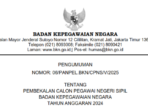PEMBEKALAN CALON PEGAWAI NEGERI SIPIL BADAN KEPEGAWAIAN NEGARA TAHUN ANGGARAN 2024. (BKN)