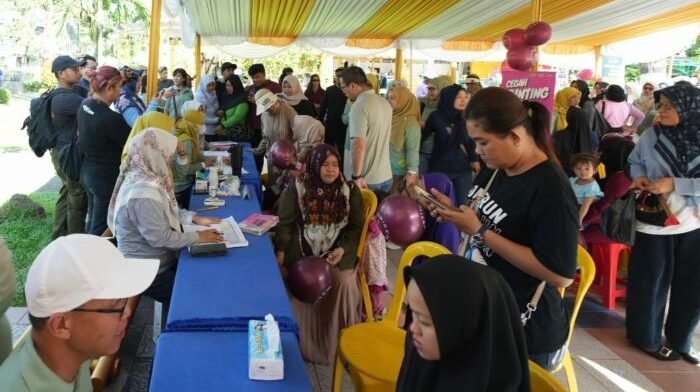 Peluncuran program Gempur Stunting di Taman Bekapai Balikpapan, pada hari Minggu (25/5/2025). Foto: BorneoFlash/Niken Sulastri