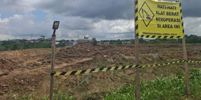 Progres pengerjaan pengerukan DAS Ampal. Foto: BorneoFlash/Ardian