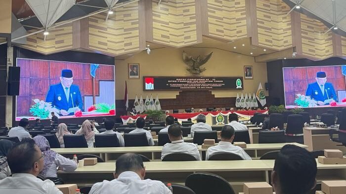 Wakil Gubernur Kaltim, Seno Aji saat sambutan. Foto: BorneoFlash/Nur Ainunnisa