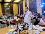 Wakil Wali Kota Balikpapan, H. Bagus Susetyo, menyampaikan sejumlah masukan kepada Pemprov Kaltim, dalam acara Talkshow dan Apresiasi HUT ke-22 Tribun Kaltim yang digelar di Novotel Hotel Balikpapan, Rabu (28/5/2025). Foto: BorneoFlash/Ardian