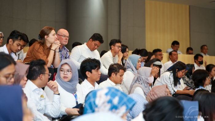 Kuliah umum Kota Peka Air digelar di Auditorium Kantor Otorita IKN, Nusantara, pada Selasa (29/04/2025). Foto: HO/Humas Otorita IKN