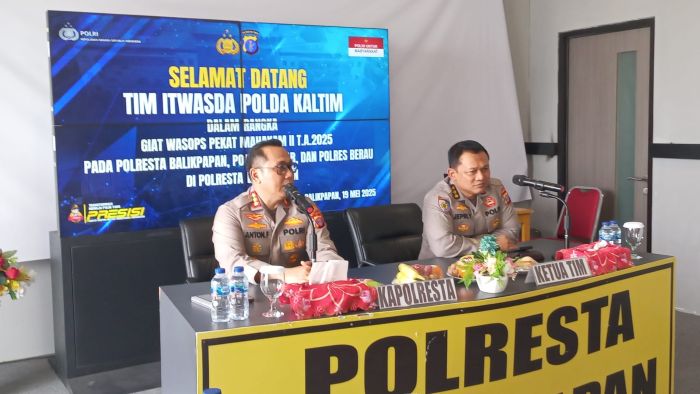 Polresta Balikpapan menerima kunjungan langsung dari Tim Pengawas Operasi (Wasops) Itwasda Polda Kaltim, pada Senin (19/5/2025). Foto: BorneoFlash/Agung Putra