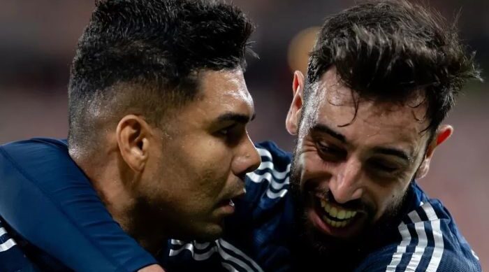 casemiro dan bruno mencetak gol. Foto : Instagram / europaleague