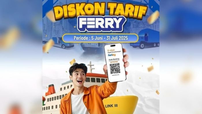 ASDP memberikan diskon tiket ferry selama libur sekolah berlaku sampai tanggal 31 Juli 2025. Foto: Instagram/@asdp_id