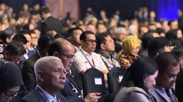 Direktur Utama PTMB, Yudhi Saharuddin saat menghadiri kegiatan International Conference on Infrastructure dan Indonesia Water and Waste Water Forum di Jakarta pada tanggal 11-12 Juni 2025. Foto: HO/PTMB