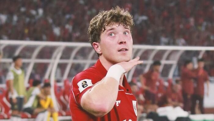 Ole Romeny melakukan selebrasi setelah berhasil mencetak gol. Foto: X/@SiaranBolaLive