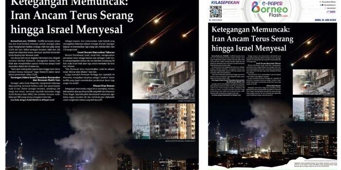 Headline E-Paper BorneoFlash, Edisi Senin 16 Juni 2025.