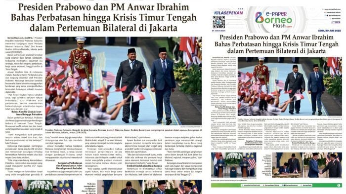 Headline E-Paper BorneoFlash Edisi Senin 30 Juni 2025