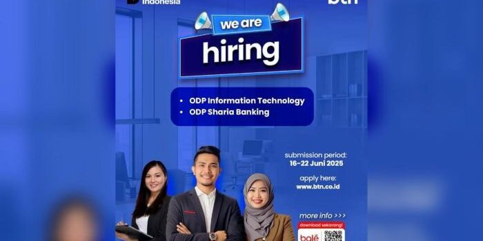 Info loker BUMN dari BTN. Foto: Instagram/@homeofbtners)