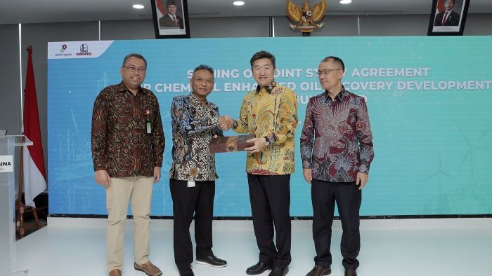 JSA ini dilakukan untuk melakukan studi pengembangan teknologi Chemical Enhanced Oil Recovery (CEOR) di Lapangan Tanjung. Foto: HO/PHE