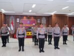 Kapolda Kaltim Irjen Pol Endar Priantoro, S.H., S.I.K., C.F.E., M.H., didampingi seluruh Pejabat Utama Polda Kaltim Mengikuti kegiatan Pembinaan Tradisi Upacara Pemurnian Nilai-Nilai Luhur Tribrata secara virtual, Pada Rabu (18/6/2025). Foto: HO/Humas Polda Kaltim
