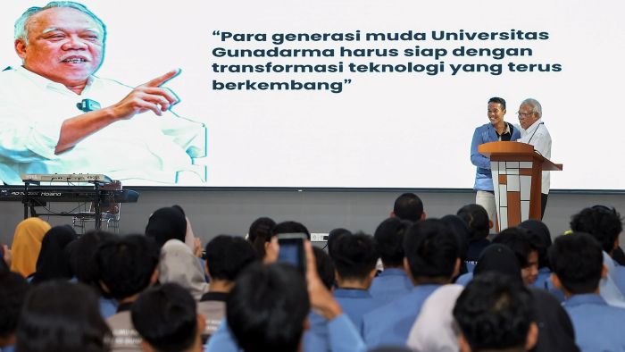 Kepala Otorita IKN, Dr. Basuki Hadimuljono di Auditorium Kampus Nusantara Universitas Gunadarma, PPU pada Senin (2/6/2025). Foto: HO/Humas OIKN