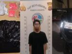 Pelaku beserta barang bukti Berhasil Diamankan Satresnarkoba Polresta Samarinda. Foto: HO/Humas Polresta Samarinda