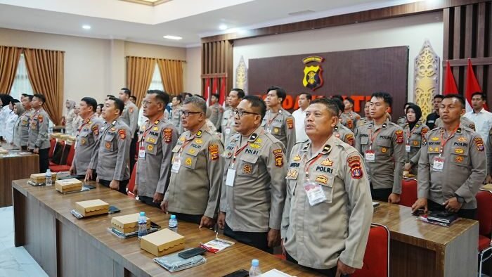Polda Kaltim menggelar Rapat Kerja Teknis (Rakernis) Humas selama dua hari 11–12 Juni 2025, bertempat di Gedung Mahakam Polda Kaltim. Foto: HO/Humas Polda Kaltim