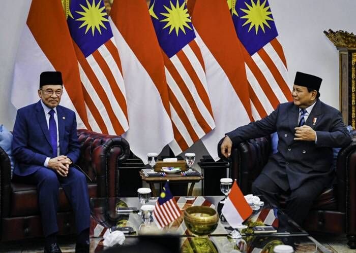 Presiden Republik Indonesia Prabowo Subianto dan Perdana Menteri Malaysia Anwar Ibrahim menggelar pertemuan di Istana Merdeka, Jakarta, pada Jumat, 27 Juni 2025. Foto: setkab.go.id/BPMI Setpres