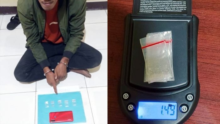 Sat Polairud Polresta Balikpapan Amankan Pelaku dan Barang Bukti Sabu di Pesisir Balikpapan Timur. Foto: HO/Humas Polresta Balikpapan