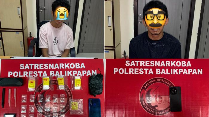 Satreskoba Polresta Balikpapan berhasil mengungkap jaringan pengedar sabu di wilayah Gunung Bugis, Balikpapan Barat,  pada Senin malam (2/6/2025). Foto: HO/Humas Polresta Balikpapan