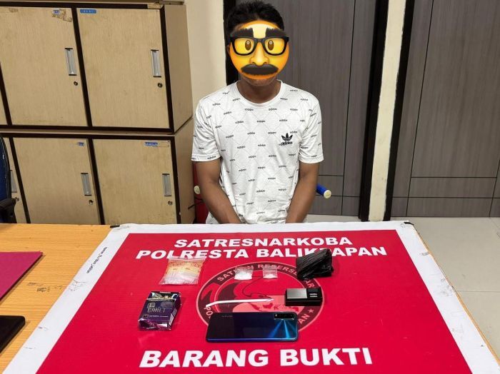 Satresnarkoba Polresta Balikpapan Bekuk Residivis Narkoba Beserta Barang Bukti
