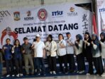 Wakil Wali Kota Balikpapan, Bagus Susetyo, dalam acara pelantikan pengurus Indonesian Traditional Karate Federation Cabang Balikpapan, yang berlangsung di Living Plaza Balikpapan, Pada Minggu (15/6/2025). Foto: BorneoFlash/Ardian