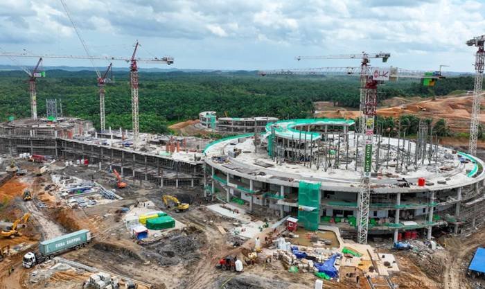 Masjid Negara di Ibu Kota Nusantara (IKN) masih dalam tahap konstruksi, Rabu (26/3/2025).(OIKN)