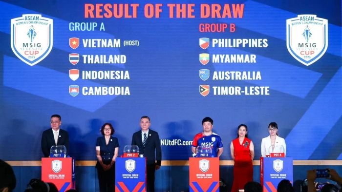 hasil drawing ASEAN Women's Championship 2025. Foto: HO/pssi.org