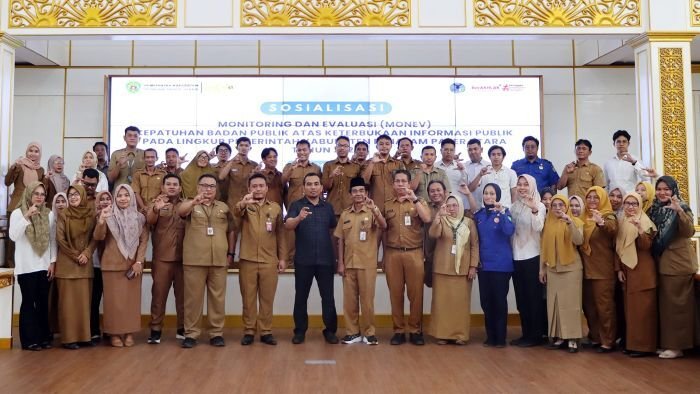 Diskominfo PPU menggelar kegiatan Sosialisasi Monitoring dan Evaluasi (Monev) Kepatuhan Badan Publik terhadap Keterbukaan Informasi Publik di Aula Lantai III Kantor Bupati PPU, Senin (14/7/2025). Foto: HO/DiskominfoPPU