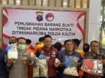 Ditresnarkoba Polda Kaltim Dalam kegiatan rilis dan pemusnahan barang bukti, yang digelar pada Kamis (10/7/2025). Foto: BorneoFlash/Agung Putra
