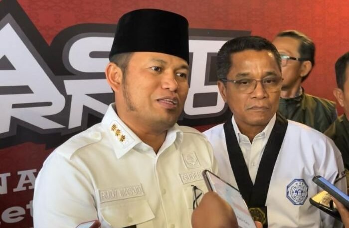 Gubernur Kaltim, Rudy Mas'ud Saat Acara pembukaan 2nd East Borneo International Taekwondo Championship 2025.  Foto: BorneoFlash.com/Nur Ainunnisa