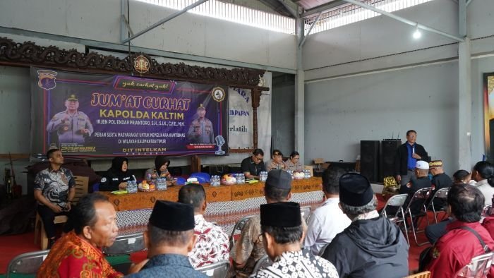 Jumat Curhat Polda Kaltim yang digelar di Sasana Krido Sapto Utama, Batakan, Pada Jumat (18/7/2025). Foto: HO/Humas Polda Kaltim