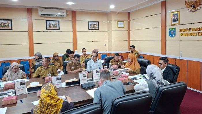 Kabid UMKM Disperindagkop UKM Paser, Erik Apriantour saat mengikuti RDP lanjutan bersama DPRD Paser yang membahas Raperda Penyertaan Modal ke Bankaltimtara, di Ruang Rapat Penyembolum, Sekretariat DPRD Paser, Senin (14/7/2025). Foto: BorneoFlash/Joe