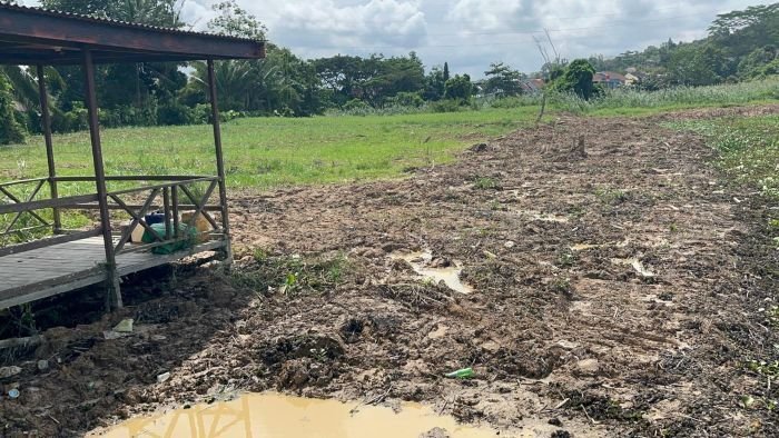 Kondisi bendali 1 di Kawasan perumahan balikpapan regency, pada Sabtu (19/7/2025). Foto: BorneoFlash/Niken Sulastri