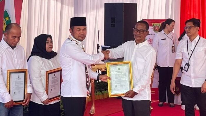 Launching Koperasi Merah Putih desa dan kelurahan untuk wilayah Kaltim, pada Senin (21/7/2025). Foto: BorneoFlash/Nur Ainunnisa
