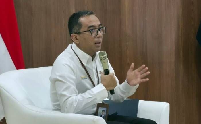 Menteri Pendidikan Tinggi, Sains, dan Teknologi (Mendiktisaintek) Brian Yuliarto dalam taklimat media di Jakarta, Kamis (31/7/2025). FOTO : ANTARA/Sean Filo Muhamad.