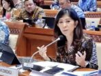 Menteri Komunikasi dan Digital Meutya Hafid saat menghadiri Rapat Kerja bersama Komisi I DPR RI di kompleks parlemen, Jakarta pada Senin (7/7/2025). Foto: ANTARA/Farhan Arda Nugraha